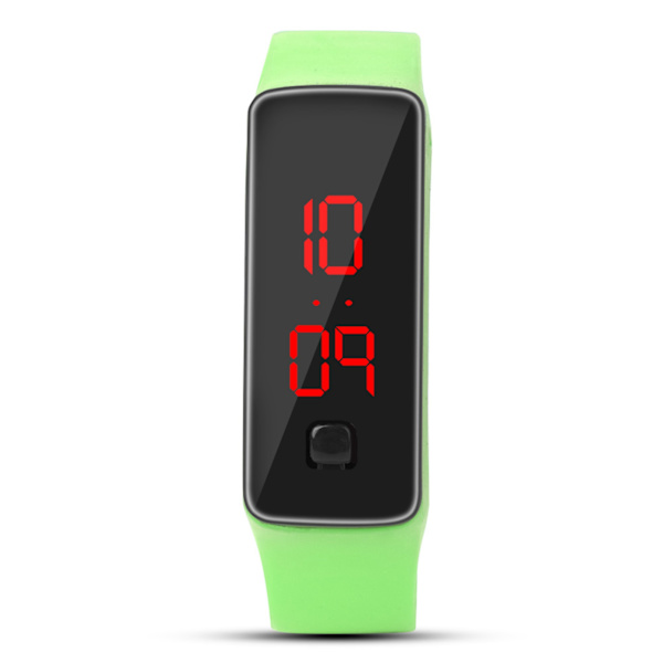 LED-klocka Sport Silikon Armband Digital 12-timmars Urtavla Elektronisk Display Armbandsur Klocka