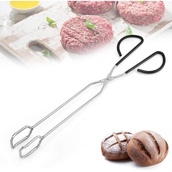 Ekstra lang saks-tang 41 cm rustfritt stål grilltang