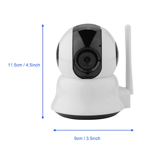 100-240V Trådlös 1080P Säkerhetskamera Nätverk CCTV Nattseende WiFi Webbkamera (EU-kontakt)