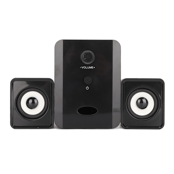 USB Powered Desktop Speakers Computer Speakers with Subwoofer for PC Laptop Tablet DesktopDazzle Version Black