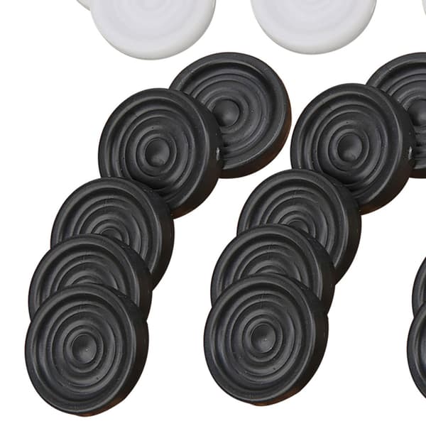22mm Plast Svart Vit Backgammon Brickor Chips Set Barn Leksak