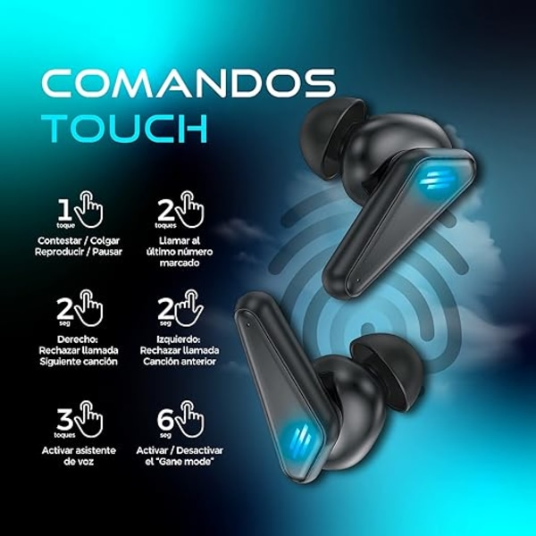 Gamer-hodetelefoner Trådløse hodetelefoner TWS In-Ear Bluetooth 5.1