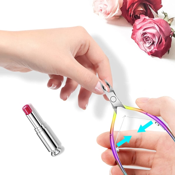 Cuticle Trimmer med Cuticle Pusher, Cuticle Remover Cuticle