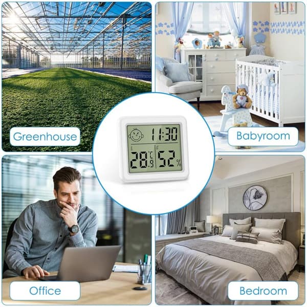 Digital inomhushygrometertermometer med LCD-display och minnesfunktion