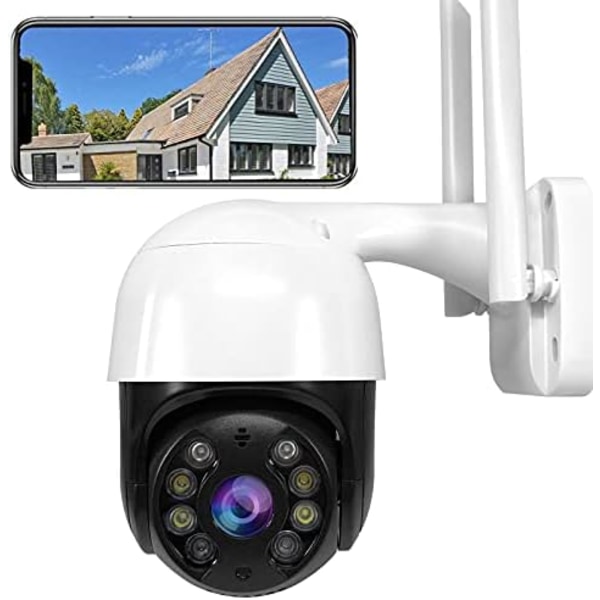 1080P udendørs WiFi overvågningskamera 320° 90° rotation To-vejs lyd Night Vision Motion Detection Alert Vandtæt IP 65