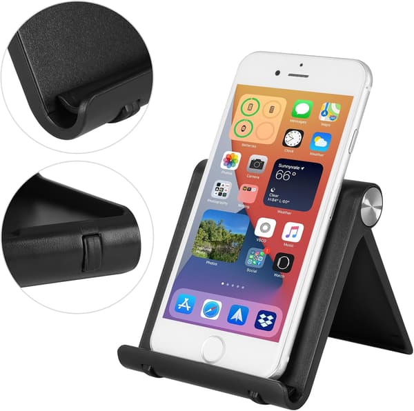 Premium mobiltelefonholder, sammenleggbart justerbart smarttelefonstativ for bordplate Comf