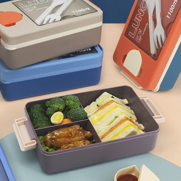 Bentolådor för vuxna - 1100 ML Bento Lunchlåda för barn