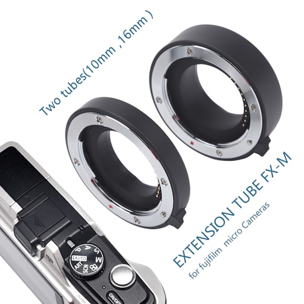 10mm 16mm Makro Autofokus Nærbilled Forlængerrør Adapter til Fuji X Mount Kamera