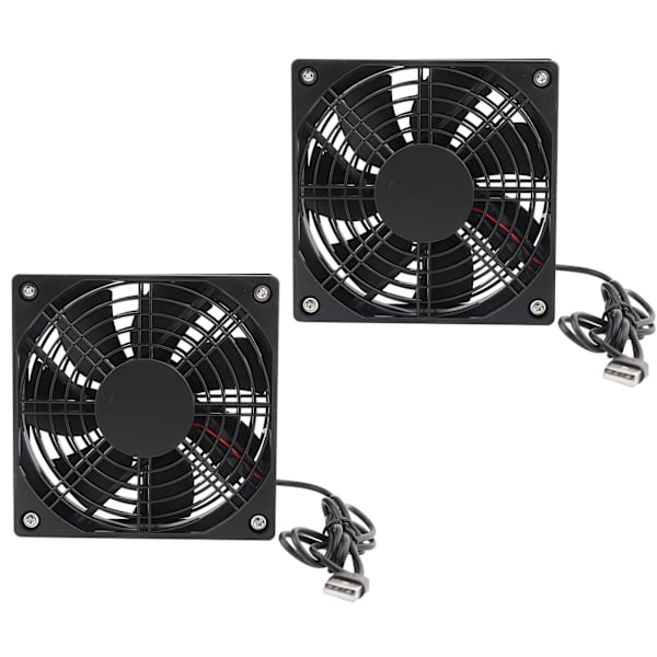 2 stk datamaskin vifte ultra stille kjølevifte 5V USB PC kjølevifte vifter