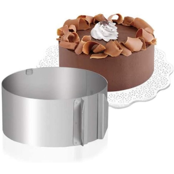 Kakeform og acetatark for baking, 20 til 40 cm justerbar