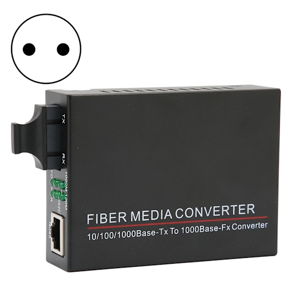 Fiber Transceiver TBCMC3602ED20 20km/SC/1310nm RJ45 Fiberoptisk Router 100240V(EU-kontakt)