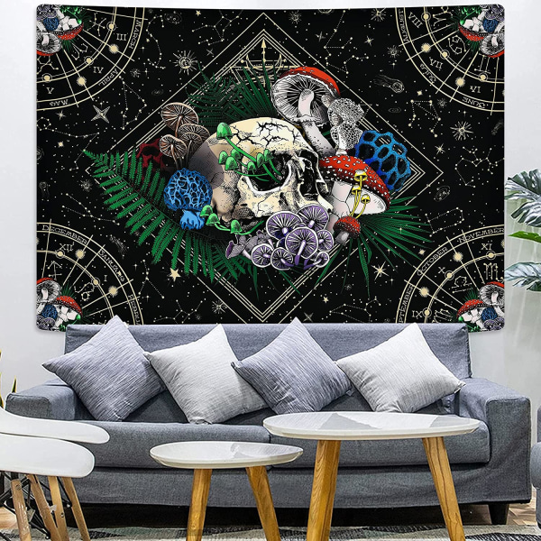 Skull Tapestry Färgglad svamptapet Constellation Tapestry 59.1 in x 79 in