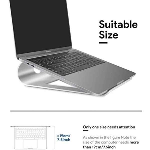 Laptopstativ Bärbar Aluminiumlegering Skrivbordsställ Kylställ - Universellt Stativ för Datorer, Surfplattor Netbook Böcker eller som Sängbord
