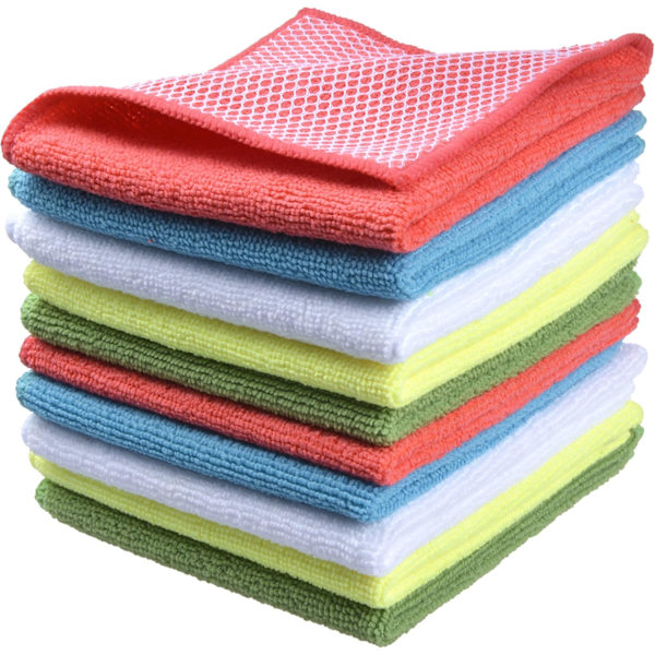 Absorberande Skrubbduk - Repfri Duk, Hållbar Köksduk med Biologiskt Nedbrytbar Natur, Mikrofiberdiskduk för Diskning, Snabbtorkande och