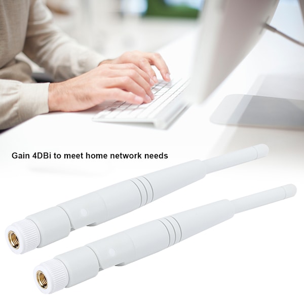 2 stk. 2.4G/ 5G Dual Band WiFi-antenne 4DBi Omni RP‑SMA Interface-antenne