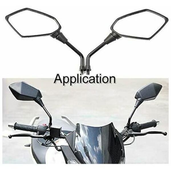 Par af motorcykel spejle Universal bakspejl til