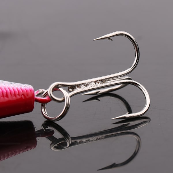3-delad Livsliknande Fiskevevbete Krokar Tackle Konstgjort Bete Krokar Swimbait Beten (Rosa