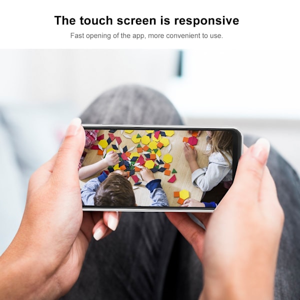 P37 6,3 tums Drop Screen Dubbla Kort Dubbla Standby Graduerad Blå Smart Mobiltelefon Smartphone 4+64G 100-240VUS-kontakt