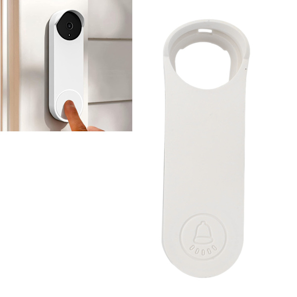 Dørklokke silikone etui til GoogleNest dørklokke beskyttende cover støvtæt cover tilbehør hvid