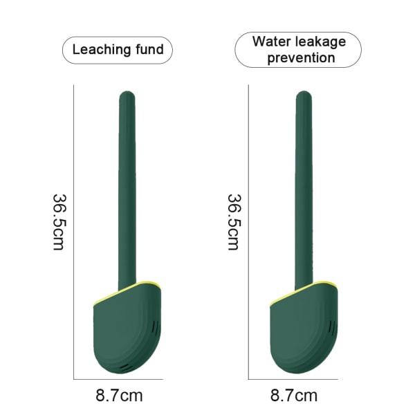 Toiletbørste 2-pak, Toiletbørste Dybderensende Toiletbørste