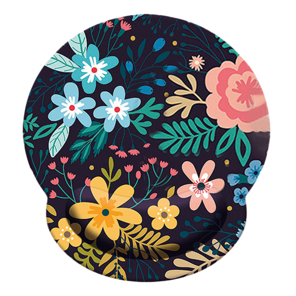 Floral Mouse pad with wrist guard stand Rubber sole Slow