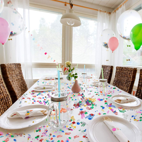 3000 kappaletta Happy Birthday -konfettia syntymäpäiväkakun konfettia metalli