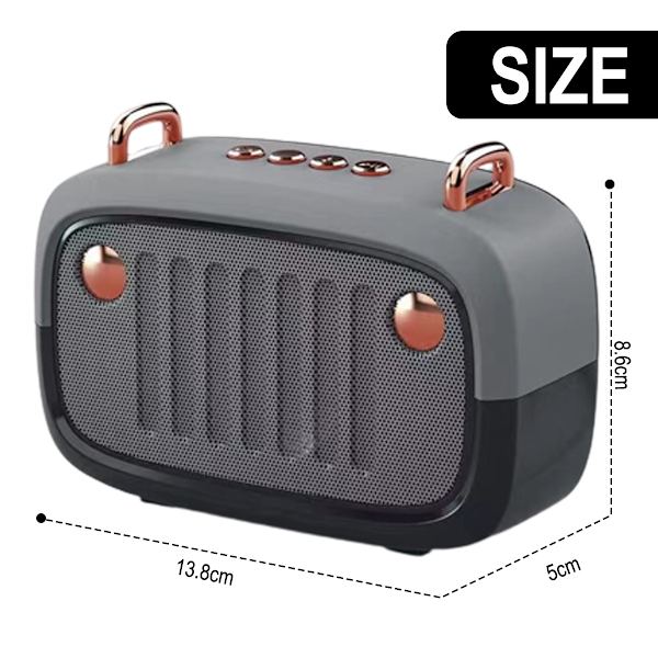 Bluetooth-högtalare, trådlös vintage-högtalare, utomhus trådlös bärbar Bluetooth-högtalare
