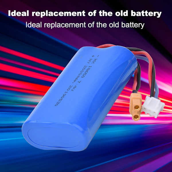 2000mAh batteri for Allmetal gravemaskin RC ingeniørbil tilbehør (1583005)(1583-005 )