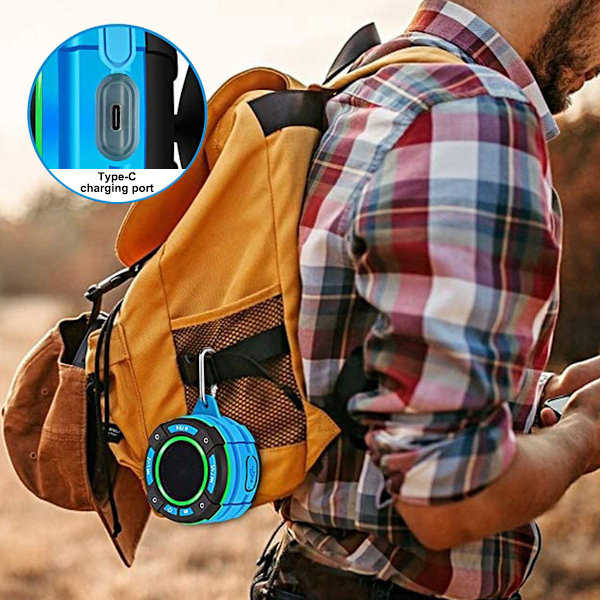 Duschhögtalare, Ipx7 Vattentät Bärbar Bluetooth-högtalare Vattentät Trådlös Högtalare För Strandpool