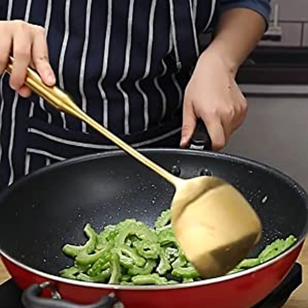 Rustfrit stål køkkenredskaber sæt, 2 stk. guld køkkenredskaber