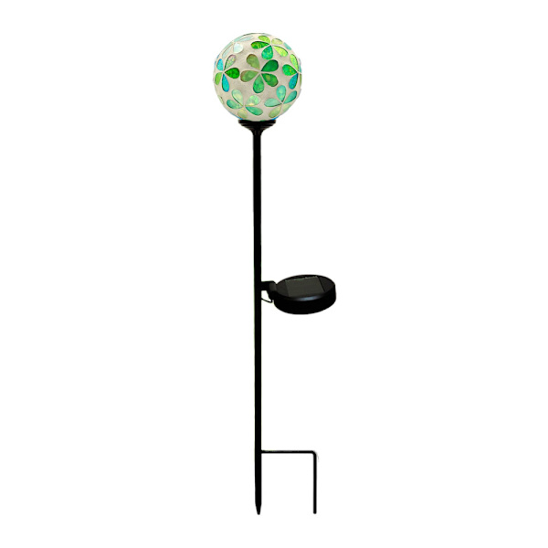 Mosaikk solcelle hage lys glasskule LED sti lys for Lan