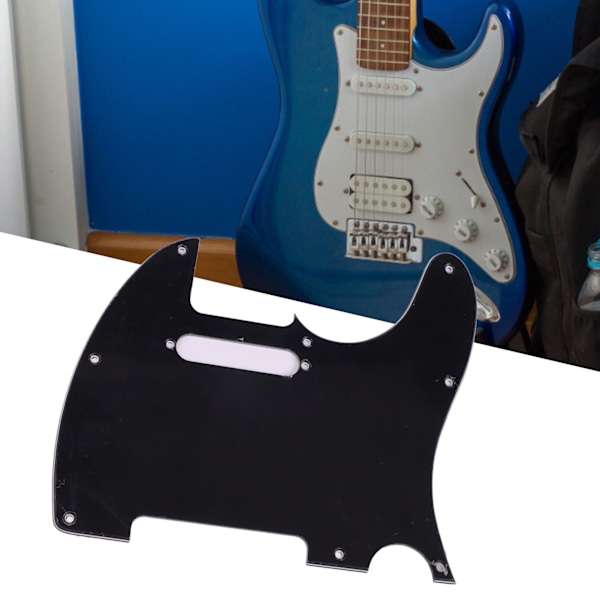 Gitar Pickguard 3-lags PVC, Riperbeskyttelse, Dekorativ Elektrisk Gitarbeskyttelsesplate for Telecaster-stil