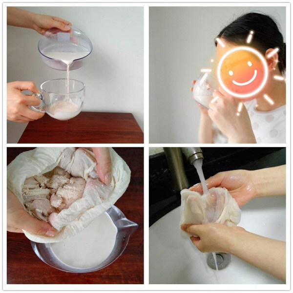 Ostedukposer, Nøttemelkssil, Cold Brew Bag, 100 % økologisk ubleket bomullsmuslinstoffposer, Gjenbrukbar yoghurt/kaffe/te/juice/vinsil, netting