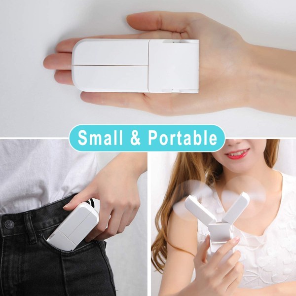 Kannettava käsituuletin, henkilökohtainen mini taskutuuletin Pieni USB tuulettimen lataus