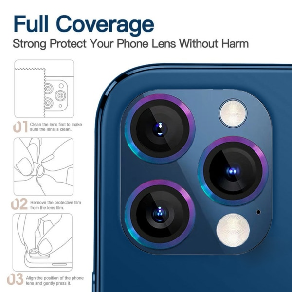 5 deksler til telefonkameralinse - iPhone 14 Pro Colorful