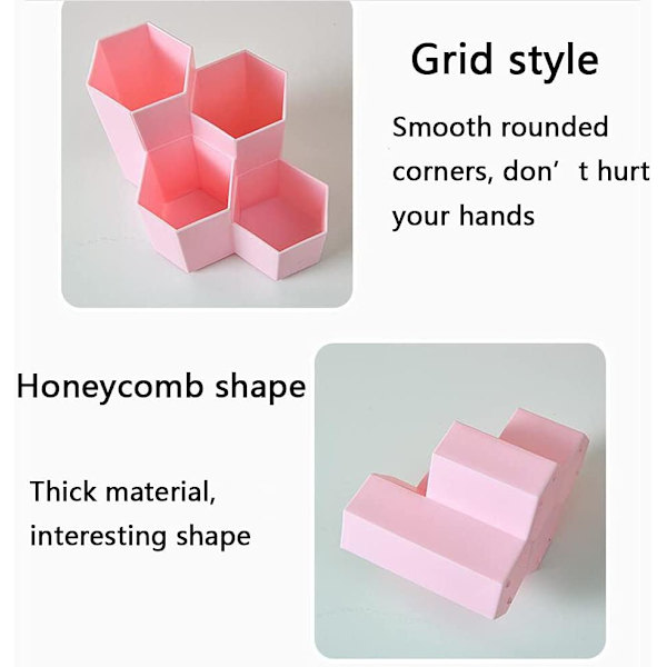 Hexagonal Penneholder, Hexagonal Penneholder i Plastik, Pot a C
