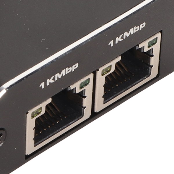 Ethernet Splitter RJ45 Nettverksport 1 til 2 Port Aluminiumlegering Gigabit Nettverkssvitsj 1000Mbps