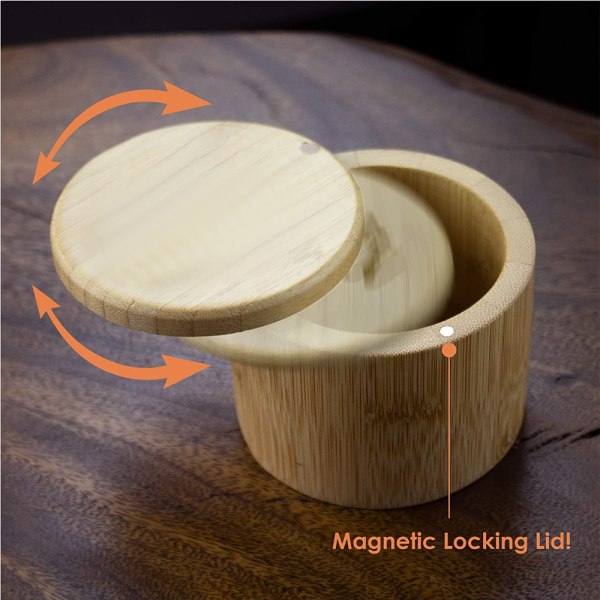 Totally Bamboo Salt Cellar Bamboo Oppbevaringsboks med Magnetisk