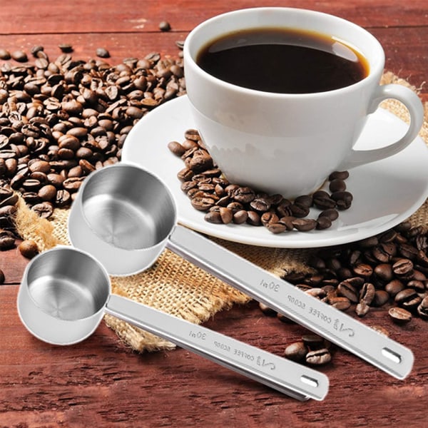Kaffe-skopa set - 1 msk (15 ml) & 2 msk (30 ml) mätning