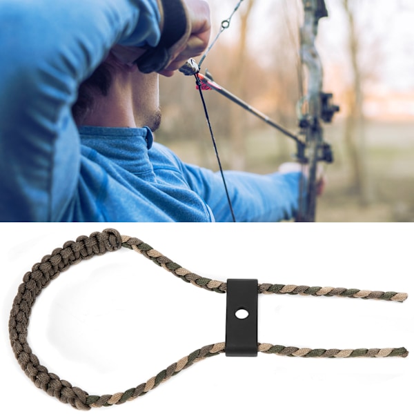 Kamuflage Justerbar Archery Håndledsrem Reb Strop Håndledsband Bueskydning Tilbehør