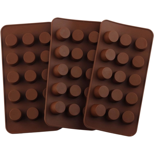 3 STK 15-Cavity Cordial Gummy Candy Form Silikone Chokolade Forme
