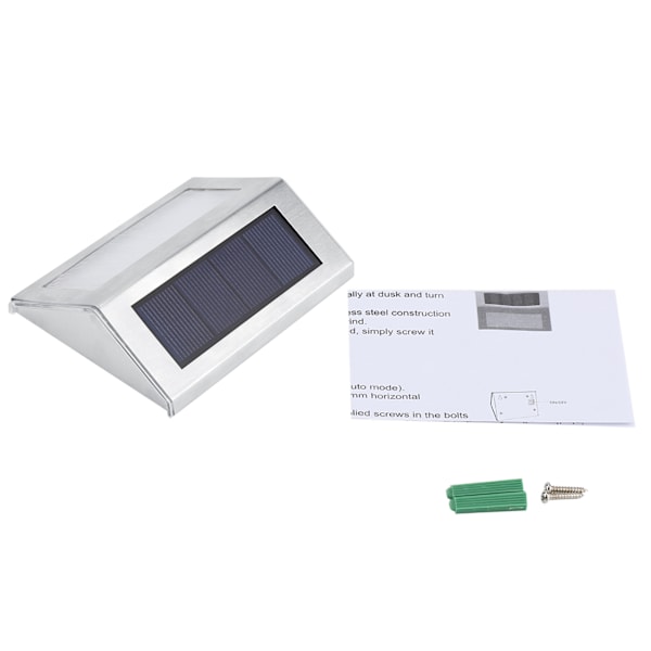 Solcelled Vægmonteret LED Sensor Natlys Lampe til Sti Have Kold Hvid
