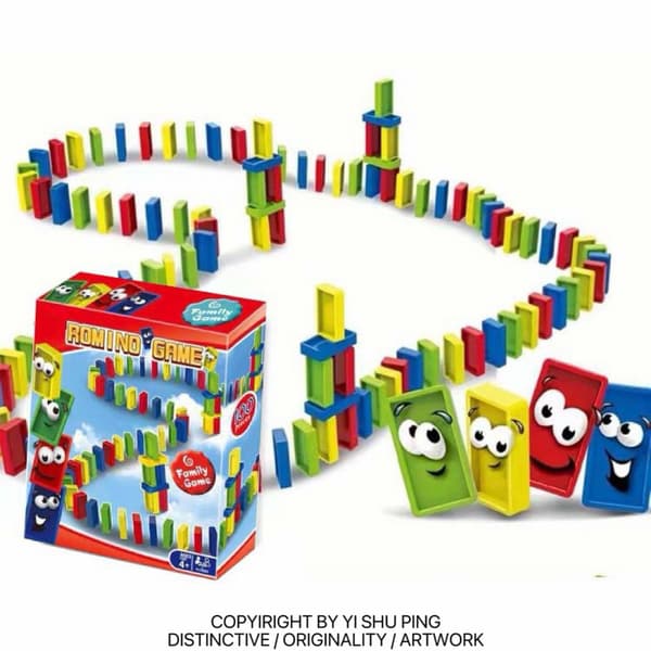 Colorful Domino Game DIY Building Tower Interactive 007-76 Domino Game