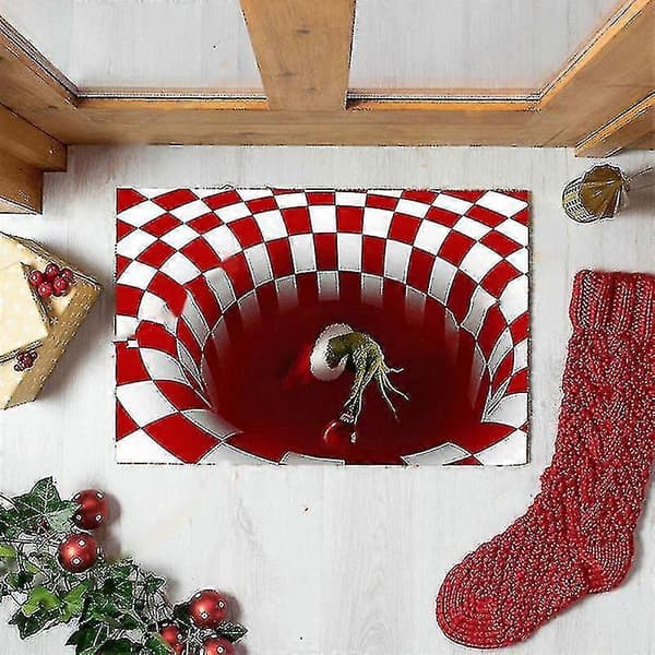 Jul 3D Illusion Dörrmatta Halkfri Golvmatta Sängmattor För Sovrum Vardagsrum Barn PXCL