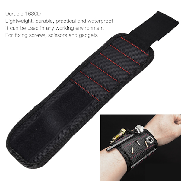 Skruv- och spikhållare för gör-det-själv-projekt, magnetiskt armband med praktisk förvaring, omfattande design för alla yrken, perfekt present till hantverkare