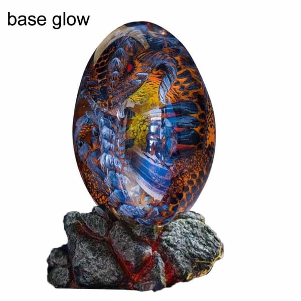 Volcano Dragon Egg Med Base, Resin Volcano Dragon Egg, Bord De Blue