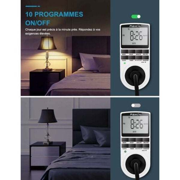 Digitalt programmerbart uttag, veckovis digital timer med LCD