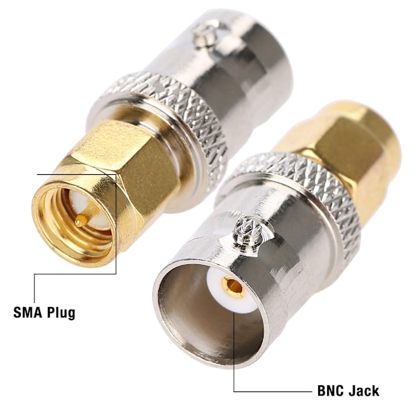 5PCS All Copper Radio Frequency Adapter SMA-BNC RF Adapter SMA Hane till BNC Hona Jack