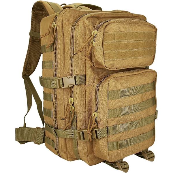 Vattentät taktisk ryggsäck 45L nylon 800D stor kapacitet, lämplig för camping, bergsklättring, jakt, utomhuscyklar, etc