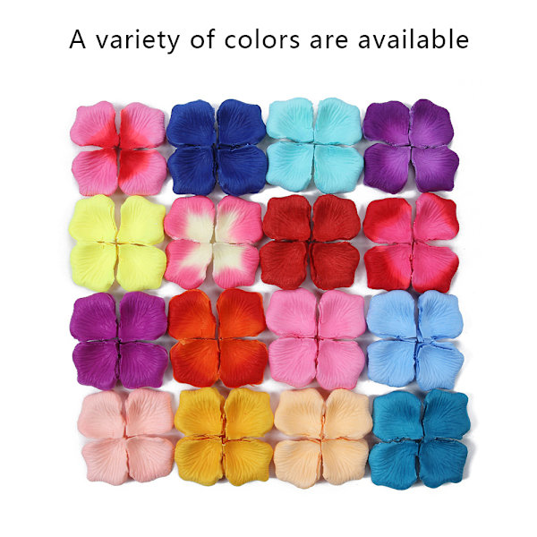 12 påsar konstgjorda rosenblad, non-woven blomblad för